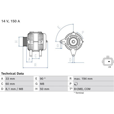 Lichtmaschine NISSAN Pulsar,RENAULT 12 0 986 084 690
