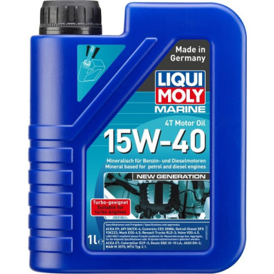 Liqui Moly Marine 4T Motor Oil 15W-40 New Generation 1 l 25089