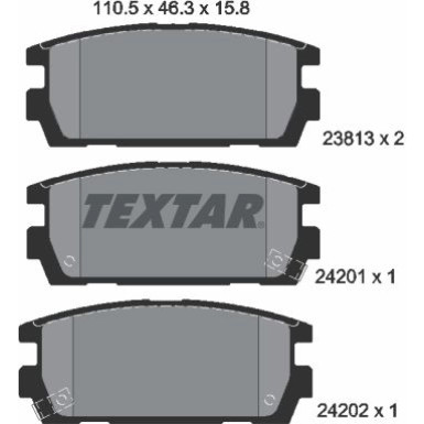 Bremsbelagsatz Hyundai T. Terraca 2381301 Bremsbelagsatz Hyundai T. Terraca 2381301