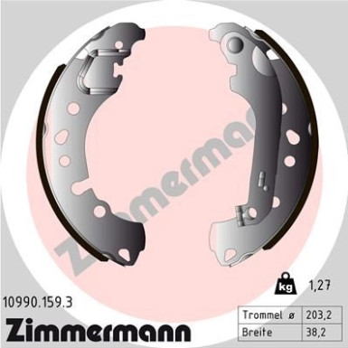 ZIMMERMANN Bremsbackensatz 10990.159.3 ZIMMERMANN Bremsbackensatz 10990.159.3