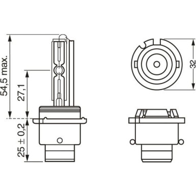 D2R 85V 35W XENON P32D-3 BOSCH ENTLADUNGSLAMPE Xenon HID WS 1987302903