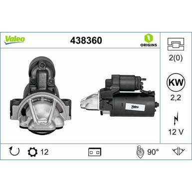 Anlasser VALEO ORIGINS 438360 Anlasser VALEO ORIGINS 438360