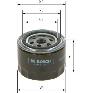 Ölfilter HONDA,ROVER,AUSTIN 0 451 103 311 Ölfilter HONDA,ROVER,AUSTIN 0 451 103 311