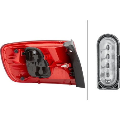 HECKLEUCHTE R 12 V HELLA AUDI A6 AVANT 5,04-9,08/ALLROAD 5,06-9,08 2VA 354 542-021