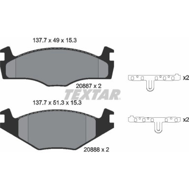 Bremsbelagsatz Vw P. Golf/Jetta/P 2088707