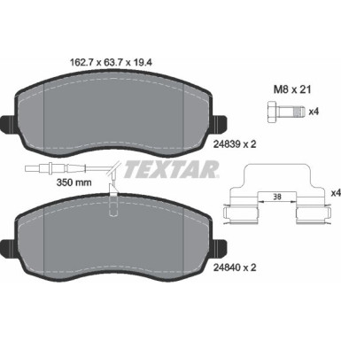 Bremsbelagsatz Citroen P. C8/807 06- 2.2Hdi 2483901