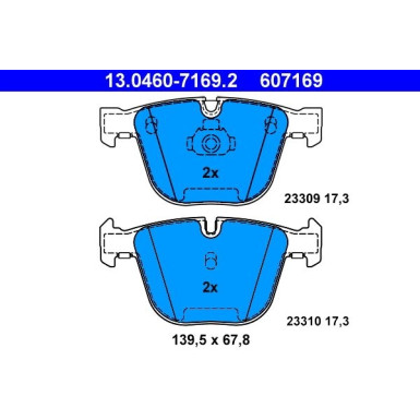 Bremsbelagsatz Bmw T. 3/5/6/7/X5/X6 03 13.0460-7169.2