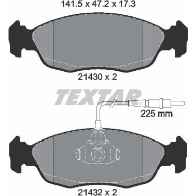 Bremsbelagsatz Peugeot S. 306 2143001 Bremsbelagsatz Peugeot S. 306 2143001