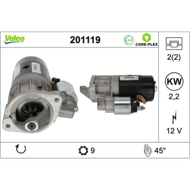 VALEO Anlasser 201119 VALEO Anlasser 201119