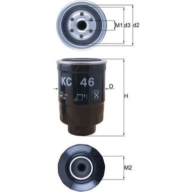 MAHLE Kraftstofffilter KC 46