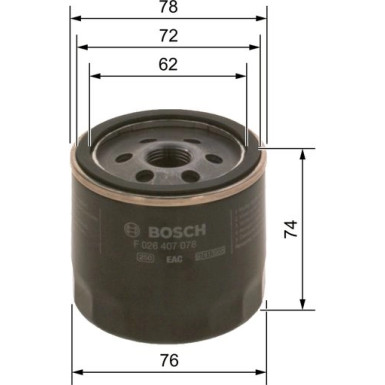 Ölfilter F 026 407 078 Ölfilter F 026 407 078