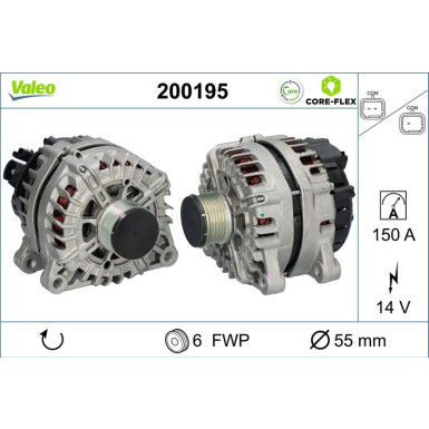 VALEO Generator 200195 VALEO CORE-FLEX VALEO Generator 200195 VALEO CORE-FLEX