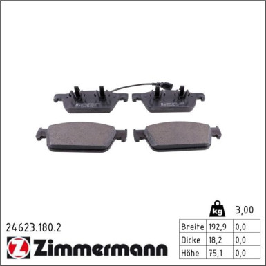 ZIMMERMANN Bremsbeläge 24623.180.2