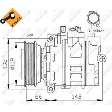 Kompressor, Klimaanlage EASY FIT 32111