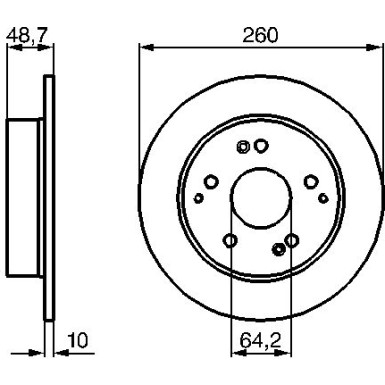 Bremsscheibe HA 0 986 479 225 Bremsscheibe HA 0 986 479 225