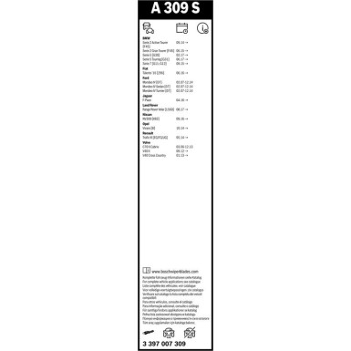 Bosch Scheibenwischer Aerotwin A309S 3397007309 Bosch Scheibenwischer Aerotwin A309S 3397007309
