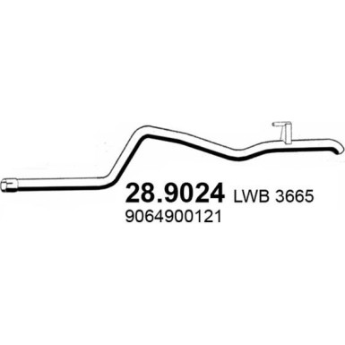 Abgasrohr MERCEDES Sprinter,VW 06 28.9024
