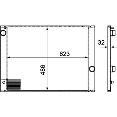 Kühler, Motorkühlung CR 580 000P Kühler, Motorkühlung CR 580 000P