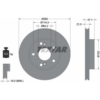 Bremsscheibe Honda P. Civic 02- 1.7Cdti/06- 1.3 PRO 92175803
