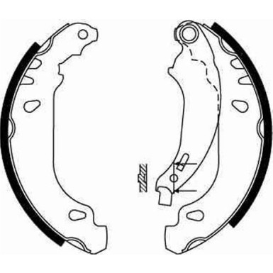 71 461 023 Bremsbacken GS8642 71 461 023 Bremsbacken GS8642