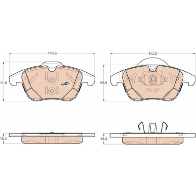 Bremsklötze VA FORD Galaxy,Mondeo 07 COTEC GDB1960