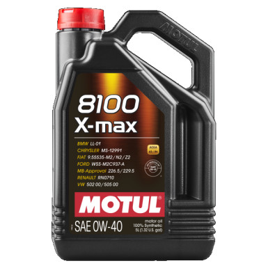 Motul 8100 X-max 0W-40 A3 / B4 5 Liter 8100 X-MAX 0W-40 104533
