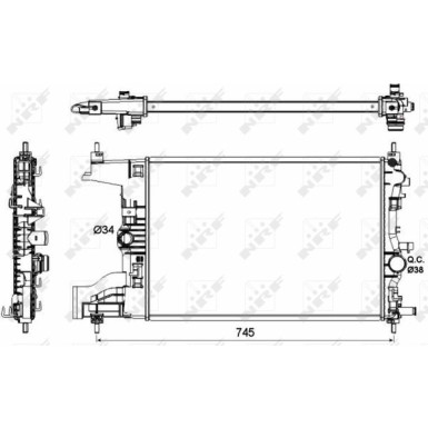Kühler, Motorkühlung 53148 Kühler, Motorkühlung 53148