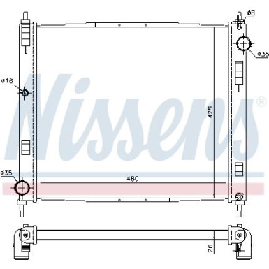 Wasserkühler PKW 68746 Wasserkühler PKW 68746