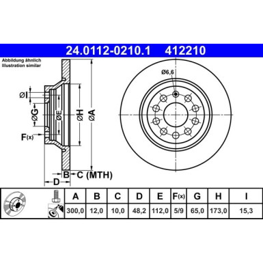 Bremsscheibe Vw T. Golf/Passat/Tiguan 1.2-2.0 12 24.0112-0210.1 Bremsscheibe Vw T. Golf/Passat/Tiguan 1.2-2.0 12 24.0112-0210.1