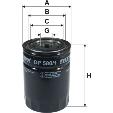 FILTRON Ölfilter OP 580/1 FILTRON Ölfilter OP 580/1