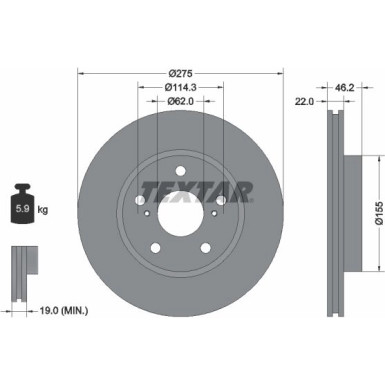 Bremsscheibe Toyota P. Auris 06- Japan 92163803 Bremsscheibe Toyota P. Auris 06- Japan 92163803