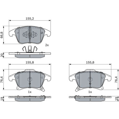 Bremsbelag 0 986 424 445 Bremsbelag 0 986 424 445