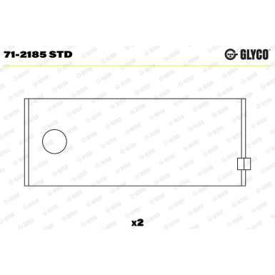 GLYCO Pleuellager 71-2185 STD GLYCO Pleuellager 71-2185 STD