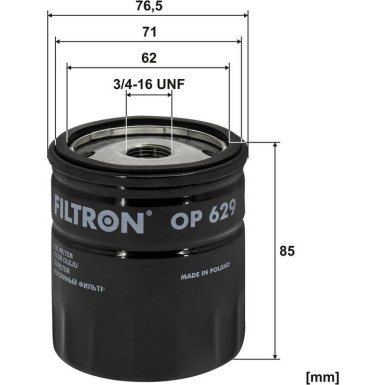 FILTRON Ölfilter OP 629 FILTRON Ölfilter OP 629