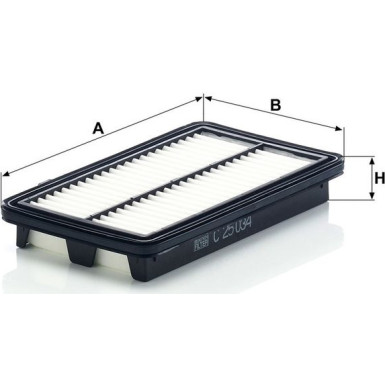 Mann & Hummel Luftfilter PKW SUZUKI Celerio 14 C 25 034