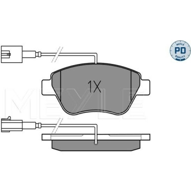 Bremsbelagsatz Fiat P. Punto/Doblo 05-/500/Mito MEYLE-PD: Advanced performance and design 025 237 0517/PD