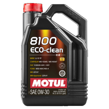 Motul 8100 Eco-clean 0W-30 C2 5 Liter 8100 ECO-CLEAN 0W-30 102889