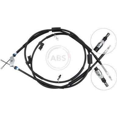 A.B.S. Handbremsseil Seilzug Festellbremse K12825 A.B.S. Handbremsseil Seilzug Festellbremse K12825