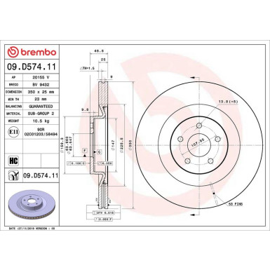 Bremsscheibe VA 09.D574.11