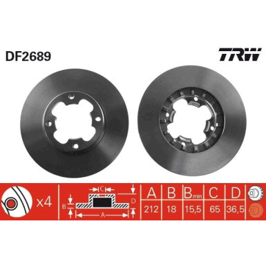 88 481 005 Bremsscheibe VA DF2689