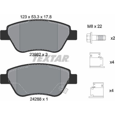 Bremsbelagsatz Opel P. Corsa D 1.0-1.7 06 2398202 Bremsbelagsatz Opel P. Corsa D 1.0-1.7 06 2398202
