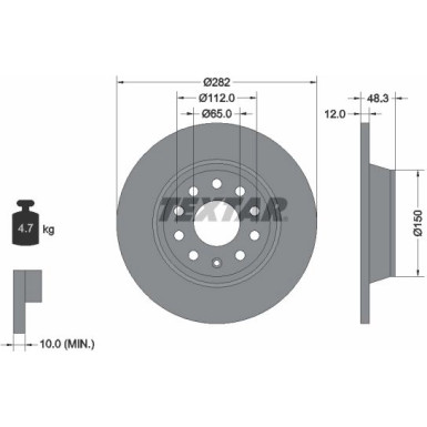 Bremsscheibe Vw T. Golf5/A3/Passat05-/Octavia 286 PRO 92140803 Bremsscheibe Vw T. Golf5/A3/Passat05-/Octavia 286 PRO 92140803