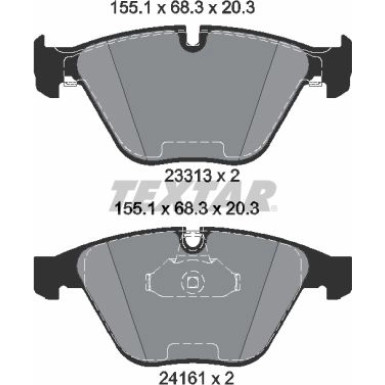 Bremsbelagsatz Bmw P. E90 325-335 07 2331303 Bremsbelagsatz Bmw P. E90 325-335 07 2331303
