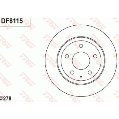 83 482 046 Bremsscheibe HA DF8115 83 482 046 Bremsscheibe HA DF8115