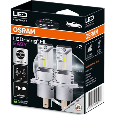 64193DWESY-2HB, OSRAM LEDriving® HL EASY H4 12V P43t 6500K Weiß