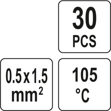 Wärmeschrumpfbares Zinn, 0,5û1,5 mm2, 30 Stück YT-81441
