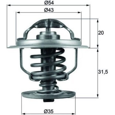 Thermostateinsatz mit Dichtung VAG 1.9/2.0TDI 03 BEHR TX 109 87D