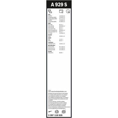 Bosch Scheibenwischer Aerotwin A929S 3397118929 Bosch Scheibenwischer Aerotwin A929S 3397118929
