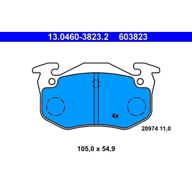 Bremsbelagsatz, Scheibenbremse 13.0460-3823.2 Bremsbelagsatz, Scheibenbremse 13.0460-3823.2