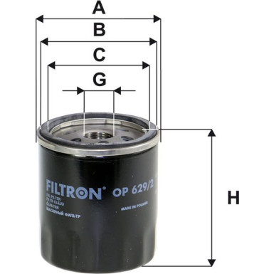 FILTRON Ölfilter OP 629/2 FILTRON Ölfilter OP 629/2